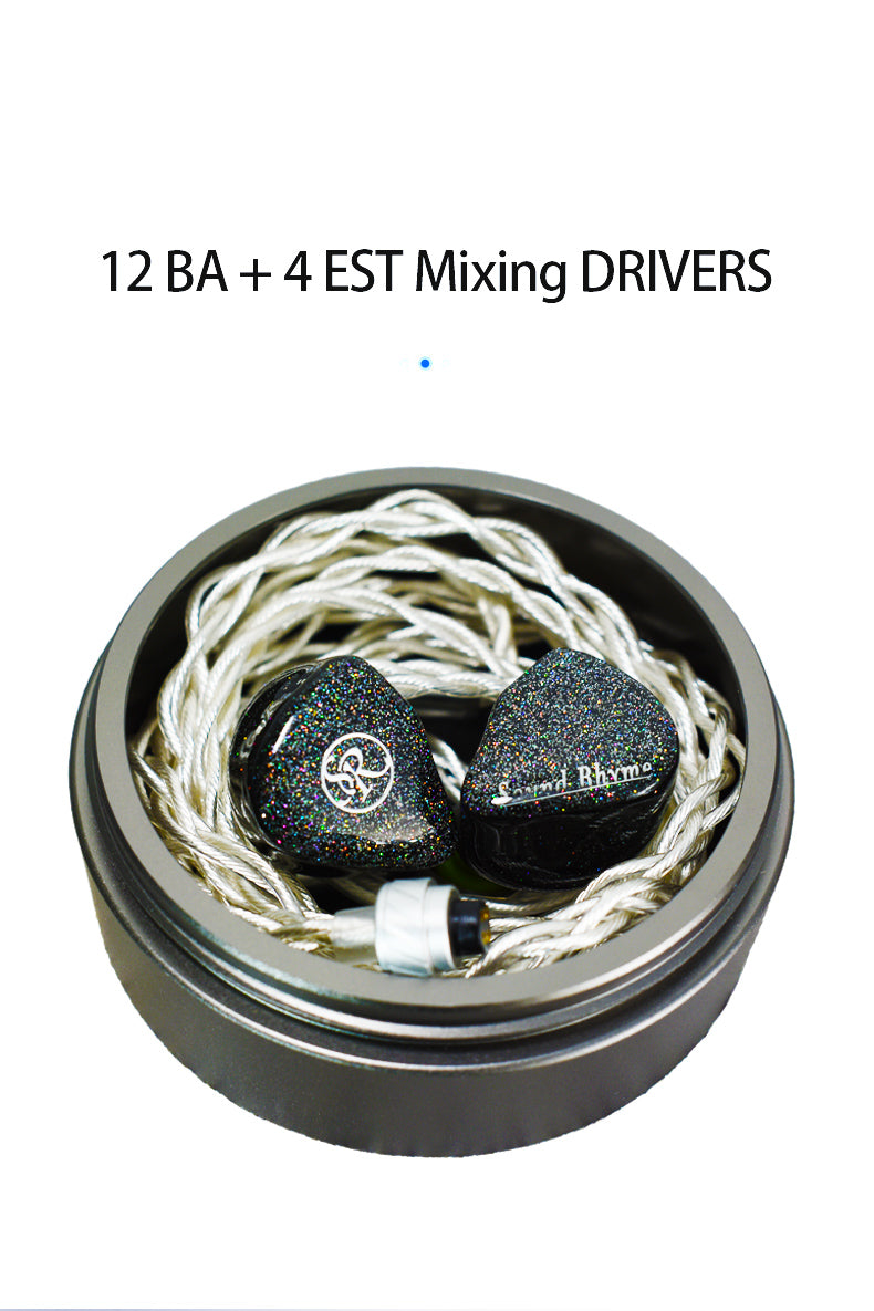 Sound Rhyme PRADO Flagship 4 EST + 12 Balanced Armature Hybrid 2Pin 0.78mm HiFi Audiophile Earphone IEMs with Switches