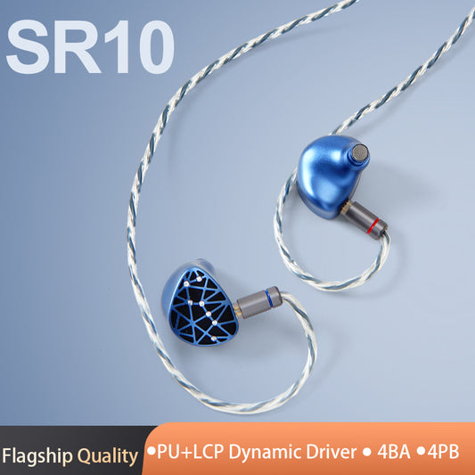 SR10 All Aluminum Alloy Shell 2DD4BA4PB Hybrid Hlagship Earphones