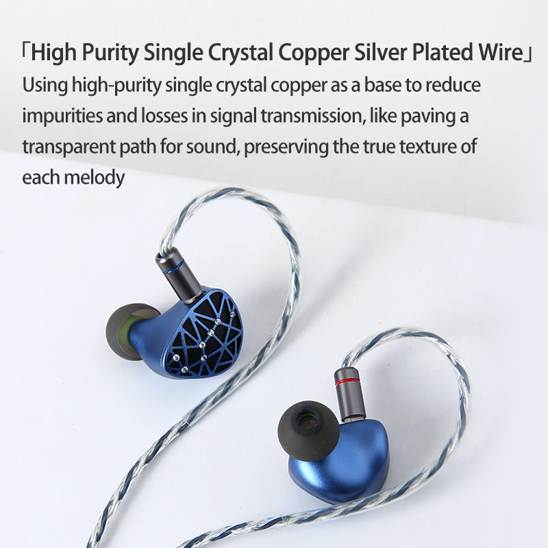 SR10 All Aluminum Alloy Shell 2DD4BA4PB Hybrid Hlagship Earphones