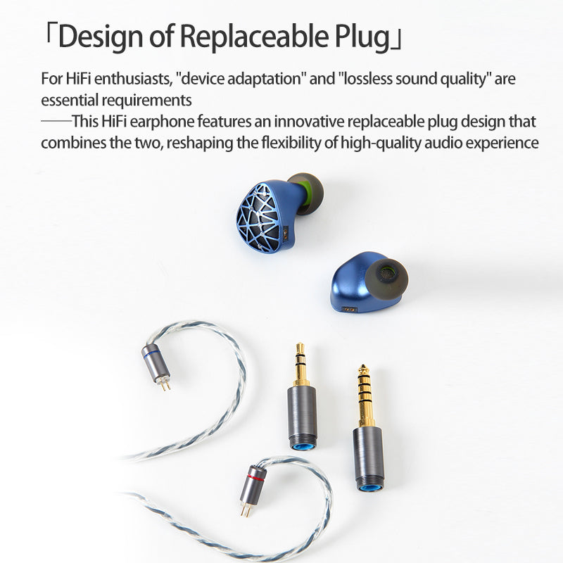 SR10 All Aluminum Alloy Shell 2DD4BA4PB Hybrid Hlagship Earphones